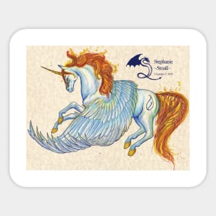 Flaming Winged Unicorn Sticker